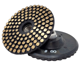 Dotted Metal Polishing Pad 4" · 3.0mm · #30 · Rubber Body