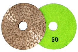 Metal Copper Polishing Pad 4" · 3.0mm · #50 · Velcro Back
